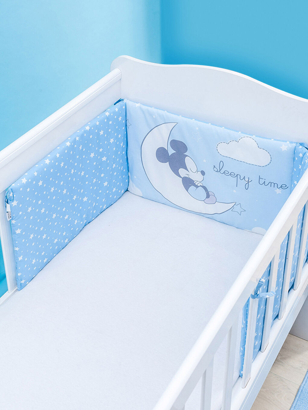 Pare-choc de lit de bébé BLEU