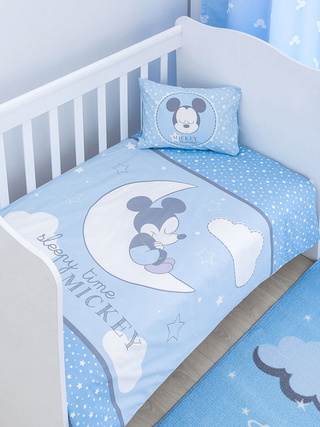 Mavi Baskılı Bebek Nevresim Takımı-2