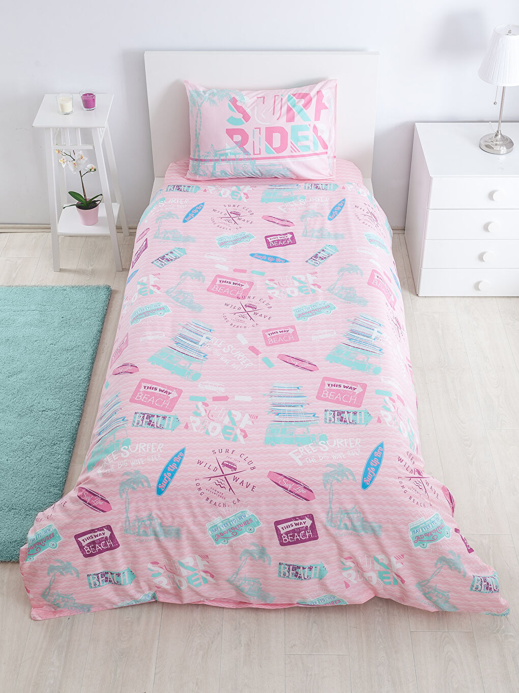 Lila Baskılı Çocuk Nevresim Takımı-2