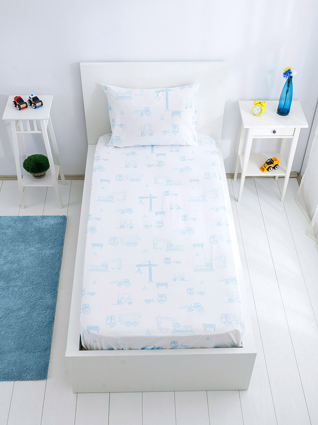 Cearceaf pentru copii ALBASTRU-1