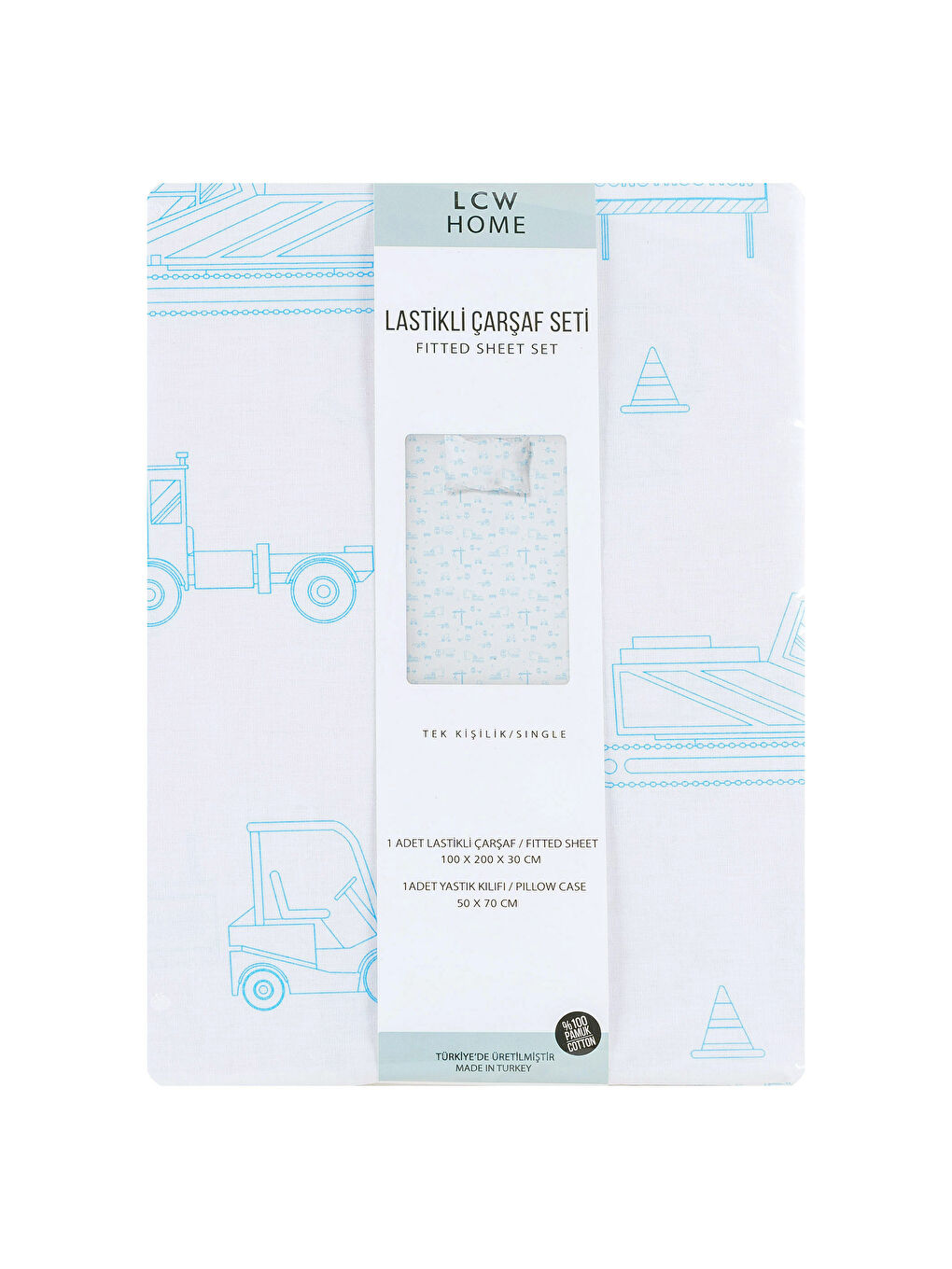 Cearceaf pentru copii ALBASTRU-3