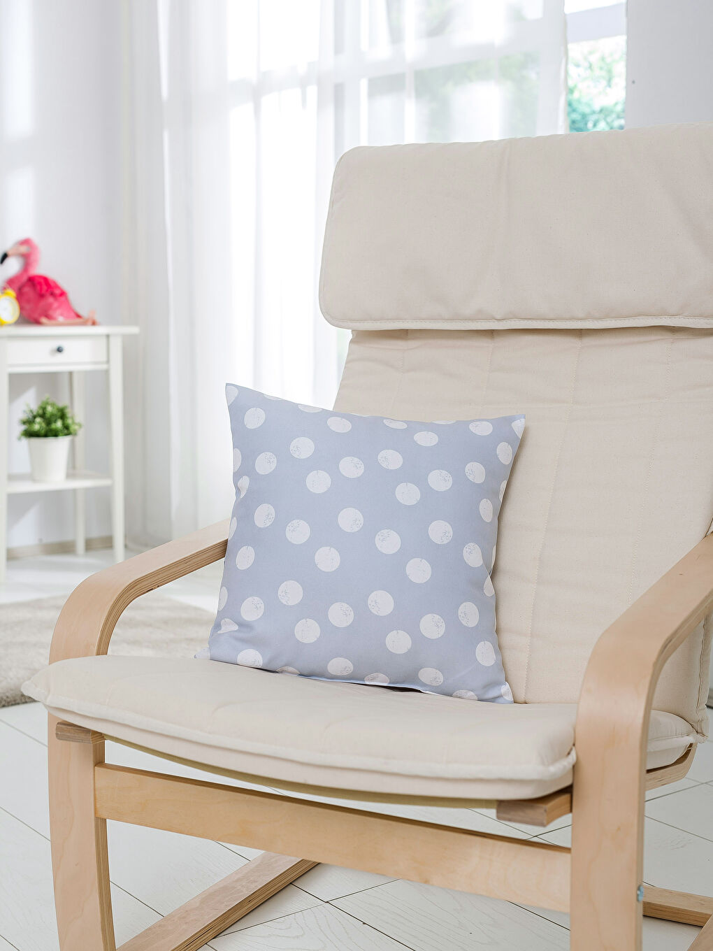 Gri Baskılı Bebek Kırlent-1