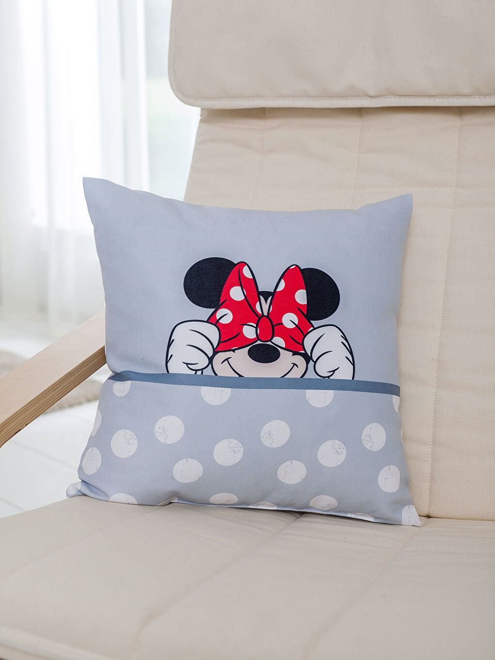 Gri Baskılı Bebek Kırlent-3