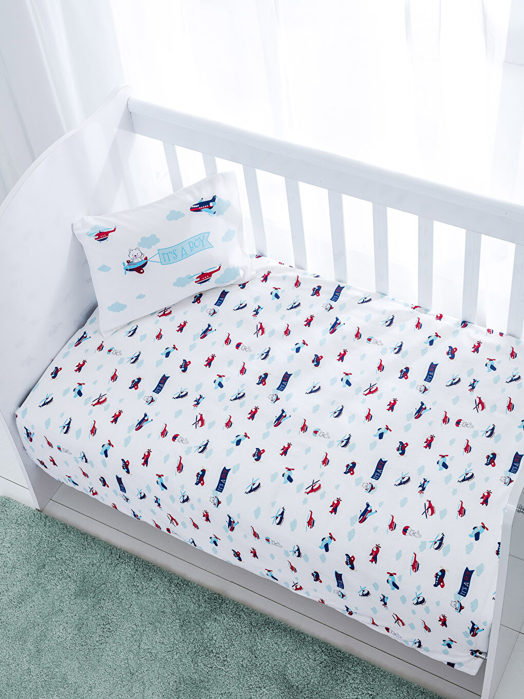 Mavi Baskılı Bebek Nevresim Takımı-2