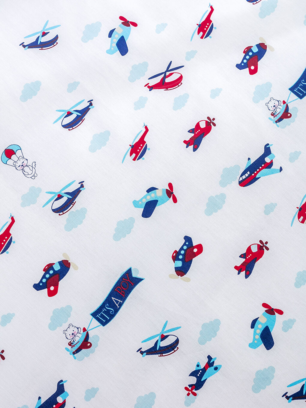 Mavi Baskılı Bebek Nevresim Takımı-4