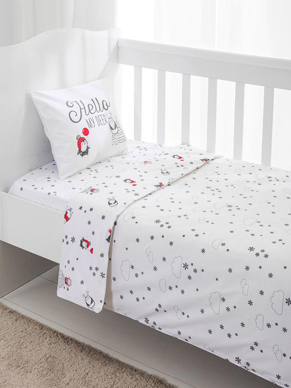 GREY Baby's Duvet Cover Full Set