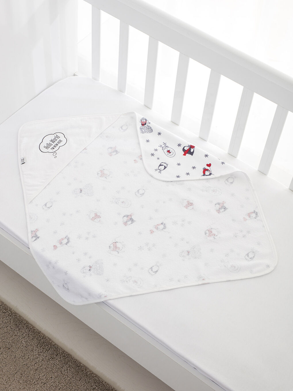 Serviette de bain bébé ROUGE-1