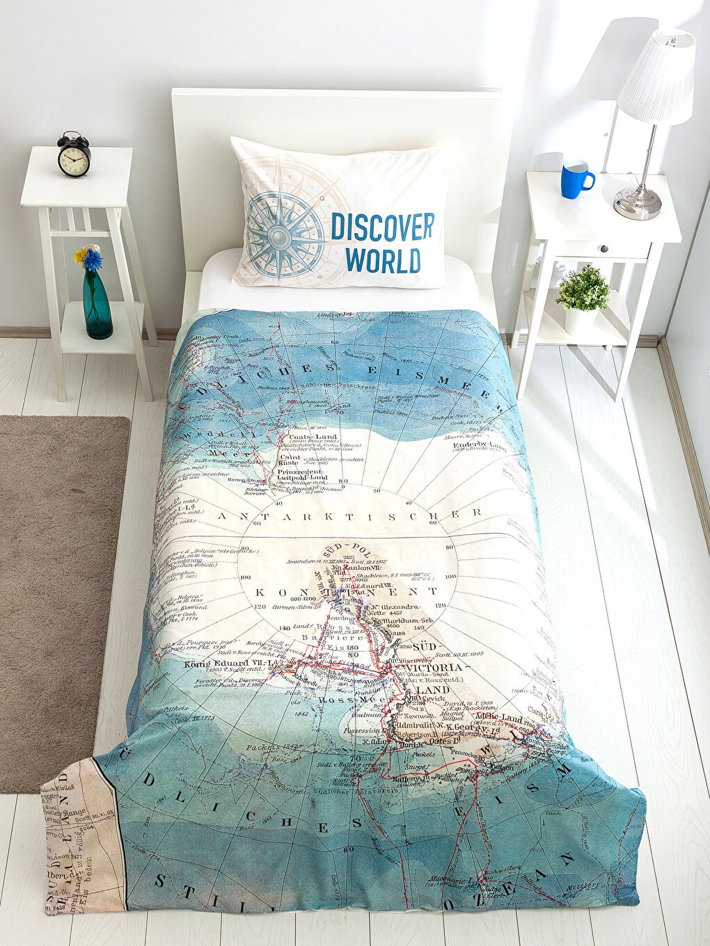 Parure housse de couette enfant BLEU-1