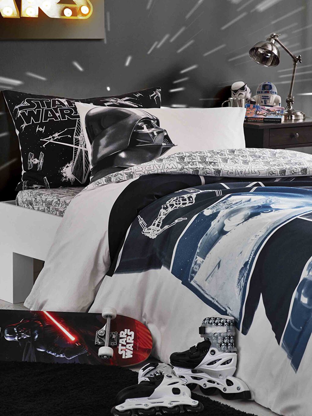 Lcw Home Parure housse de couette enfant NOIR -8SB080Z4-760
