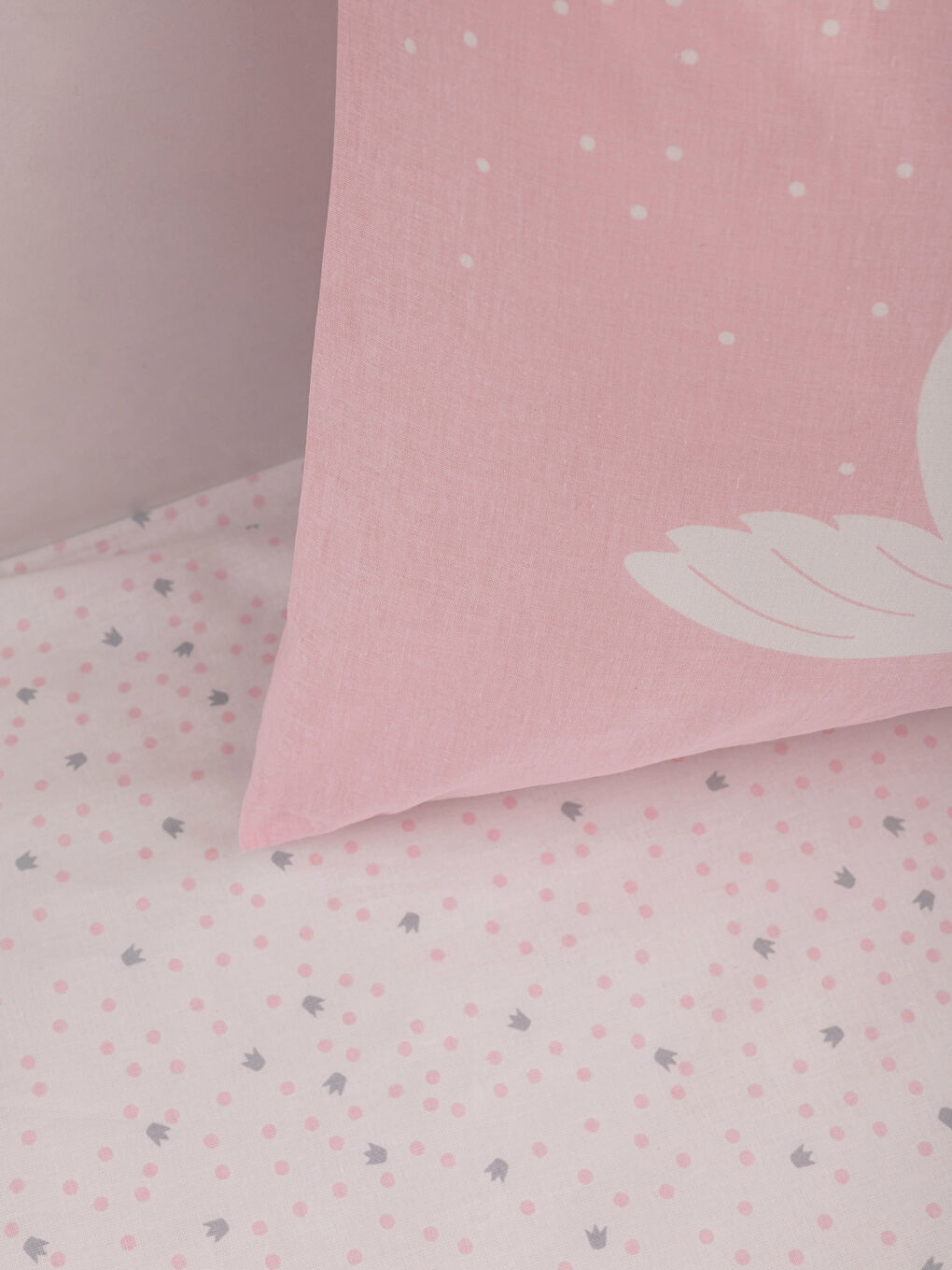 Pembe Baskılı Bebek Nevresim Takımı-2