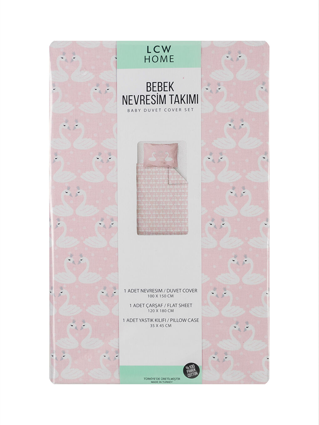 Pembe Baskılı Bebek Nevresim Takımı-5