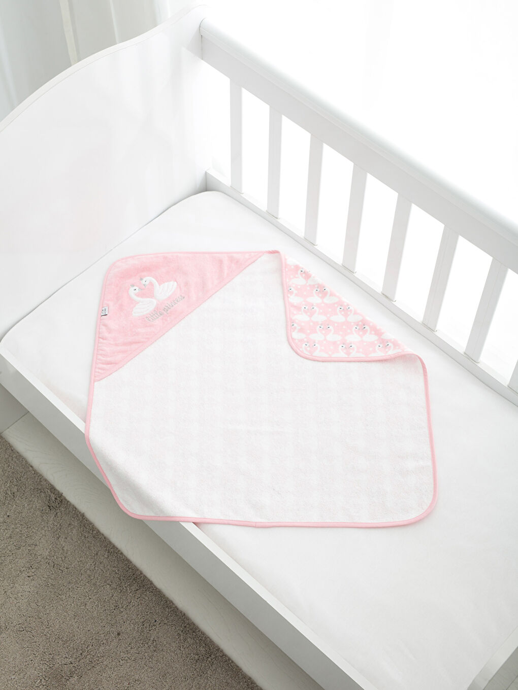 Pembe Baskılı Bebek Havlusu-1