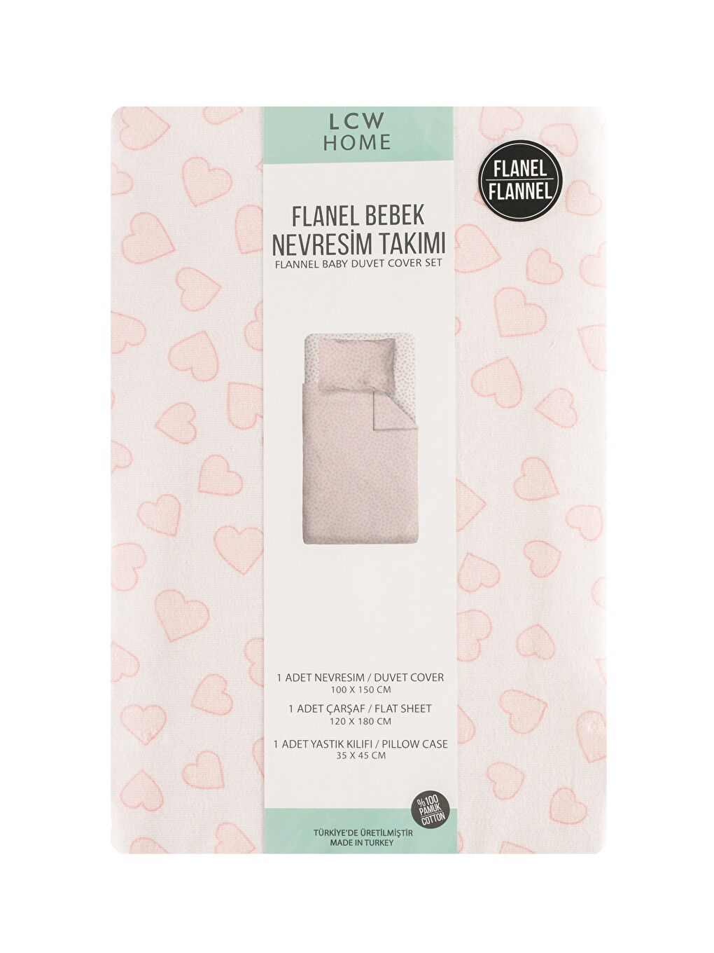 LCW HOME PINK Baby's Duvet Cover Full Set -8WK809Z1-LT4
