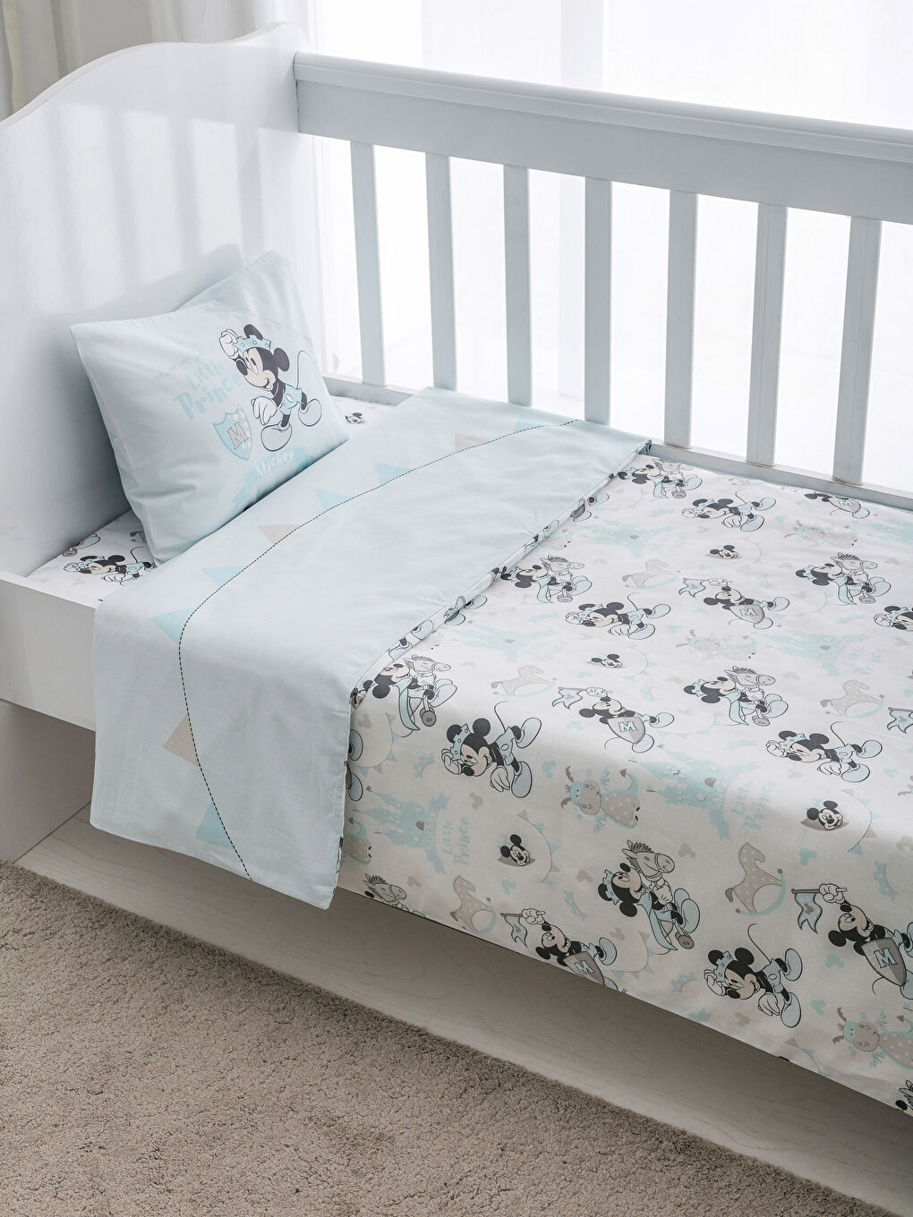 Mavi Baskılı Bebek Nevresim Takımı-1