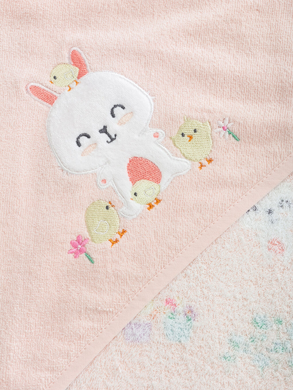 Pembe Baskılı Bebek Havlusu-3