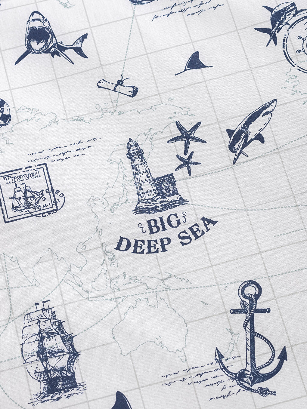 DUNKELBLAU Kinder-Bettwäsche-Garnitur Komplettset-3