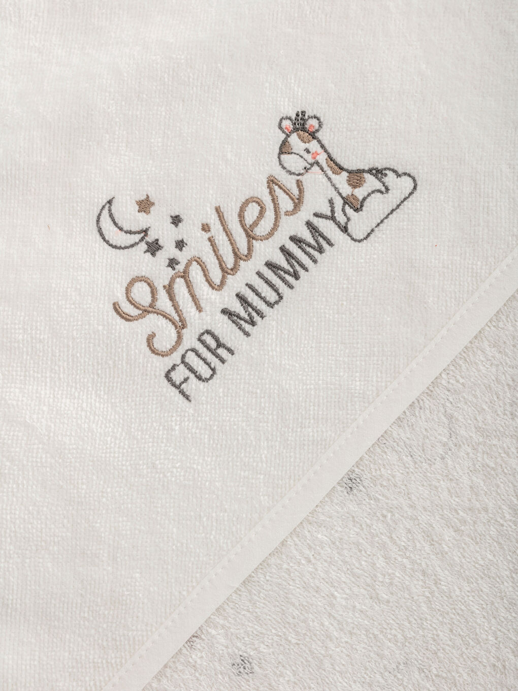 Ekru Baskılı Bebek Havlusu-2