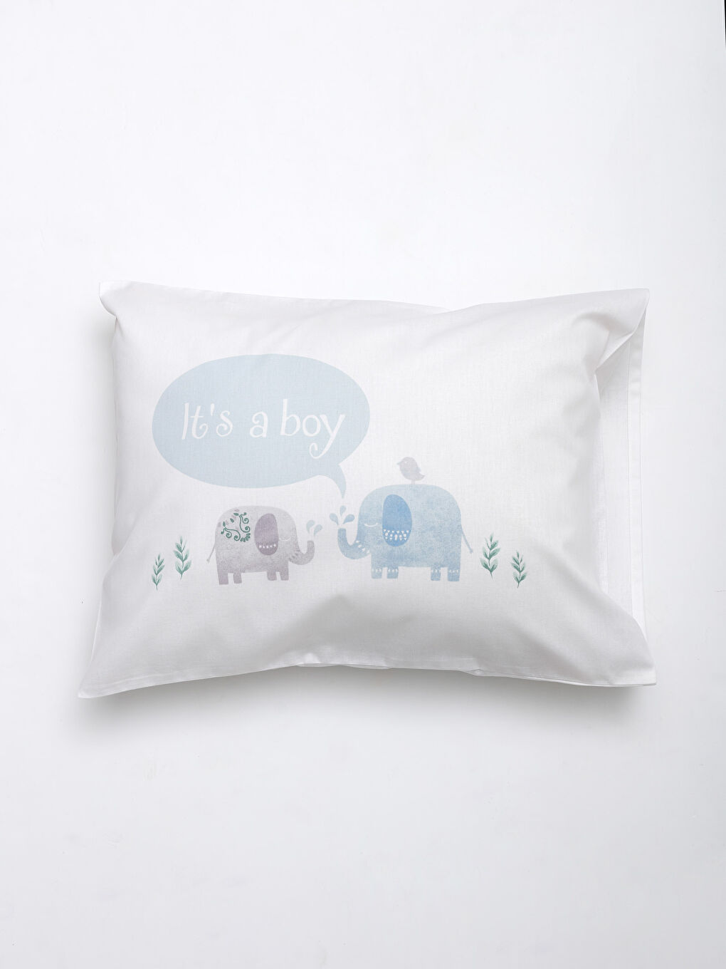 Taie d'oreiller pour bébé BLEU-1