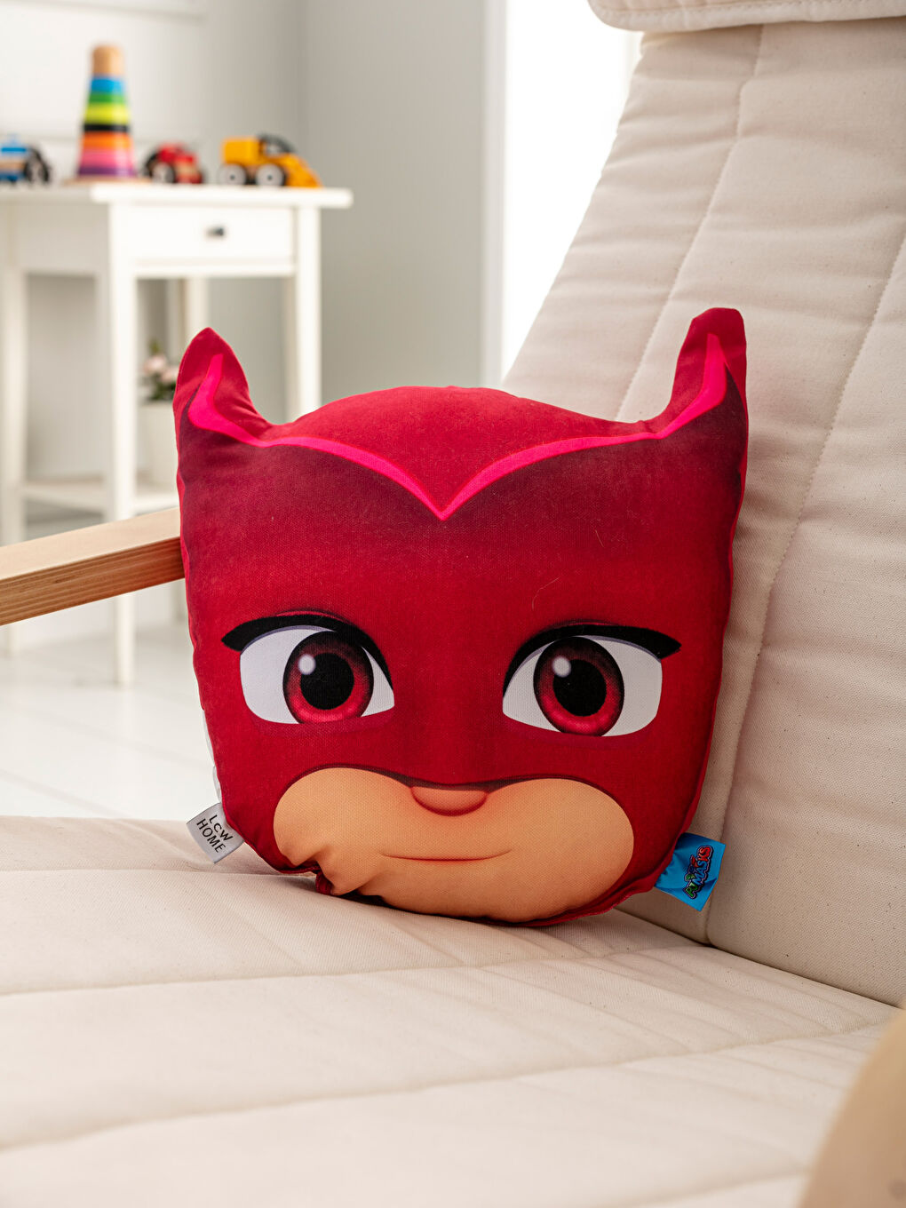 Kırmızı Baskılı Bebek Kırlent