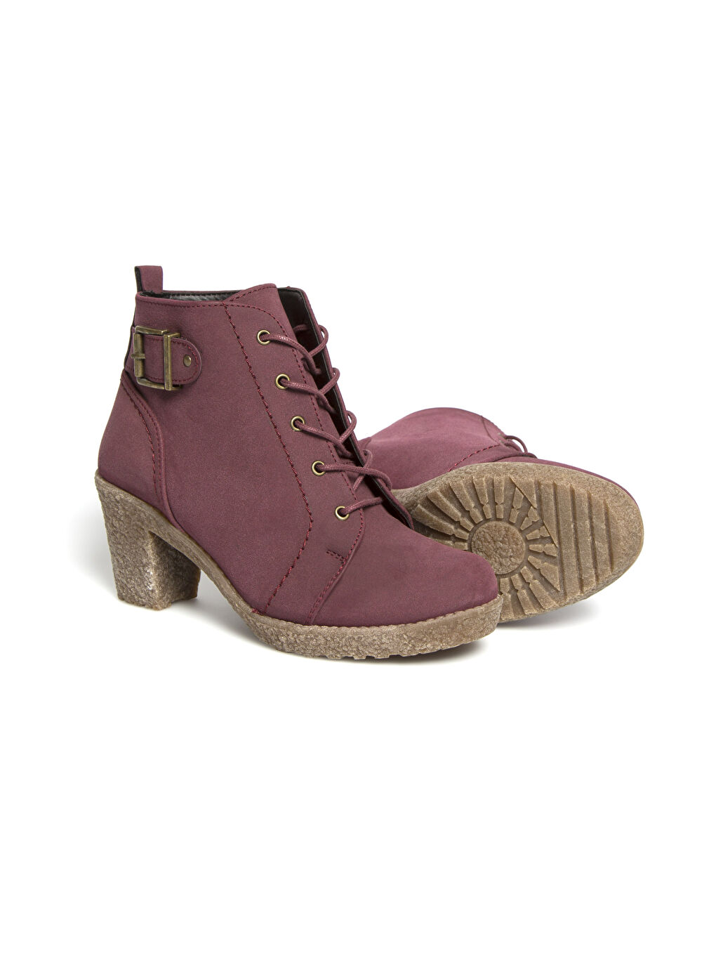 Bottes ROUGE BORDEAUX Femme-1