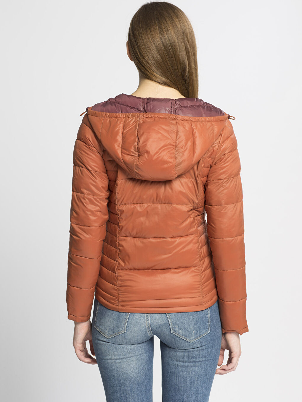 Kahverengi Kahve Şişme Mont-2