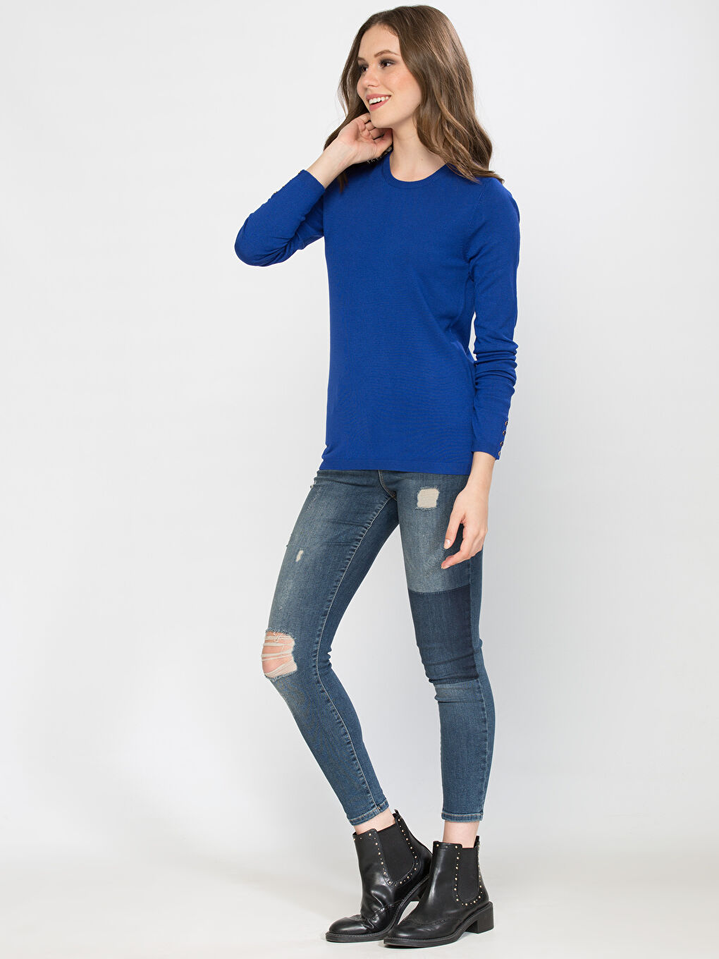 Pull-over BLEU Femme-2