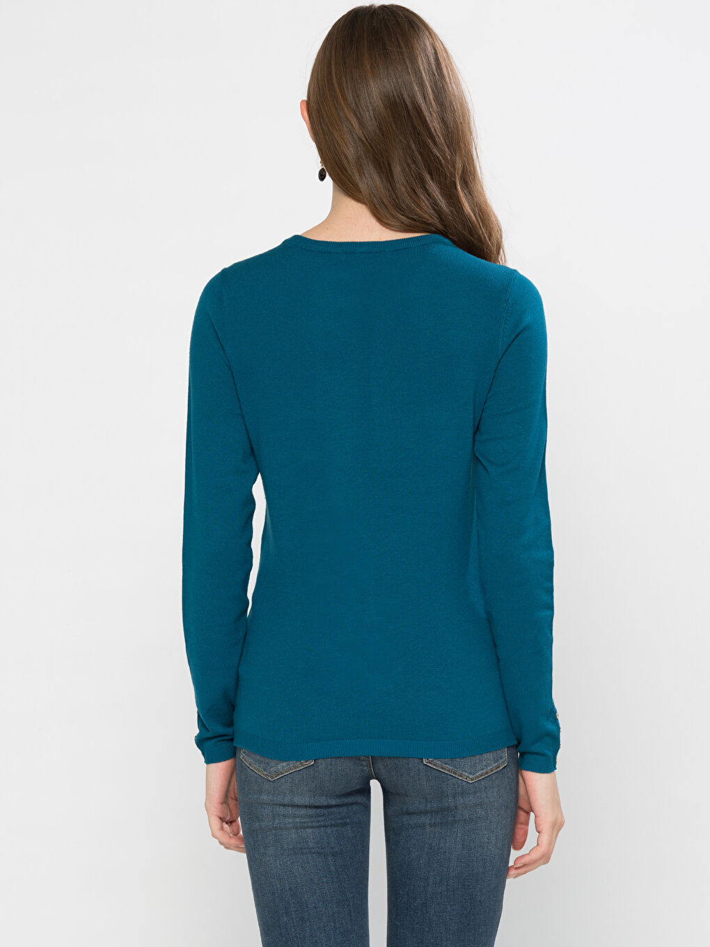 Mavi Bisiklet Yaka Kadın Kazak-1