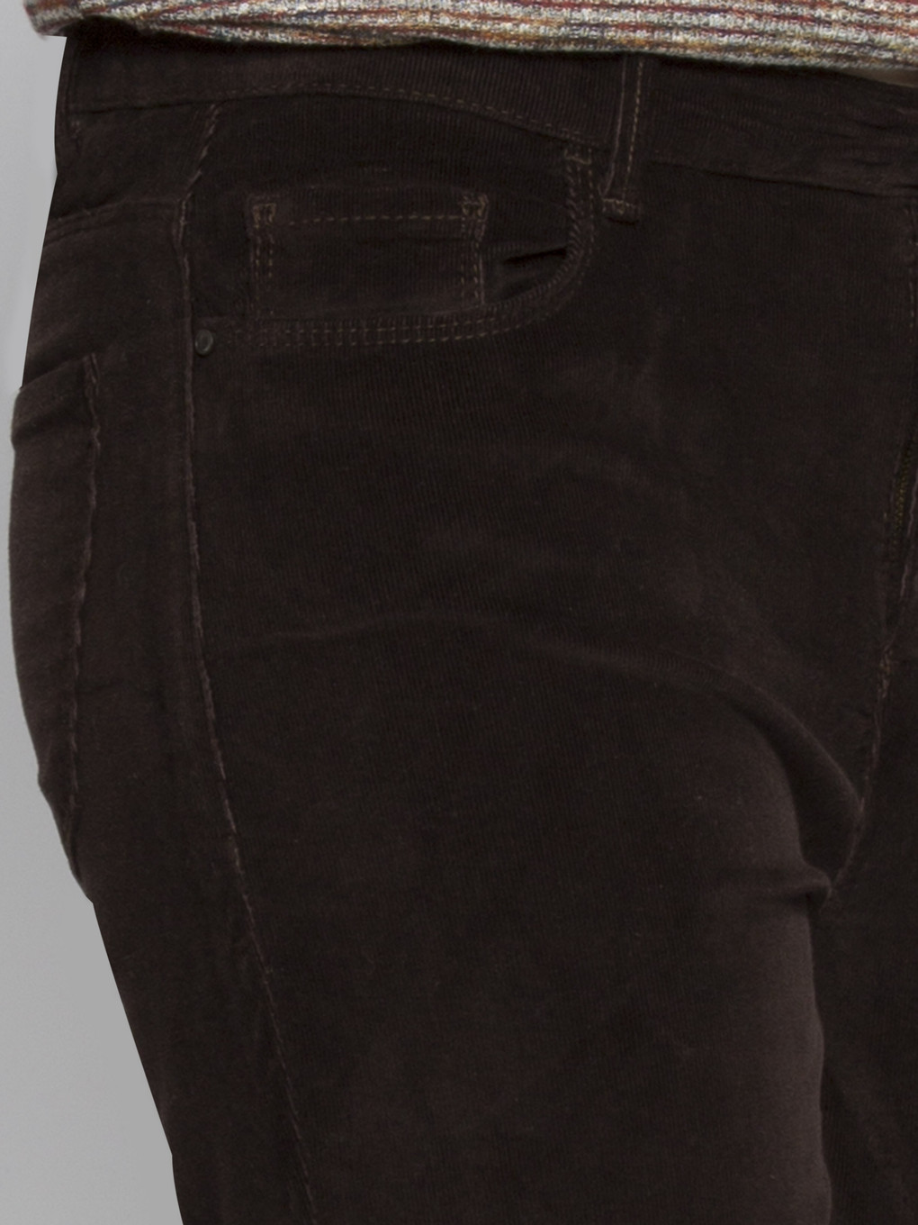 Kahverengi Yüksek Bel Regular Fit Kadın Kadife Pantolon-3