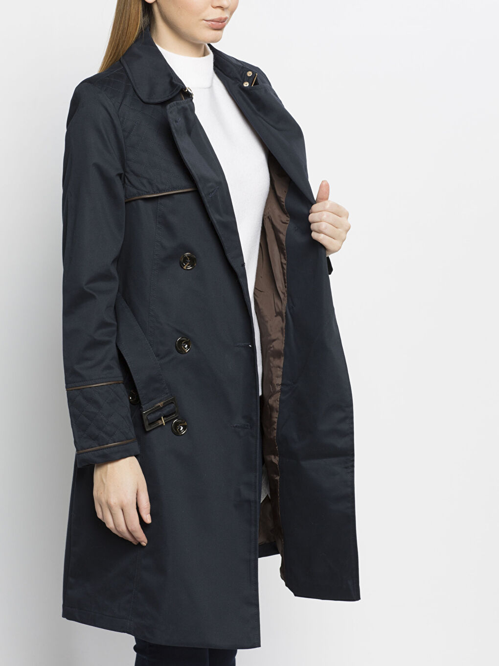 Lacivert Trençkot-1