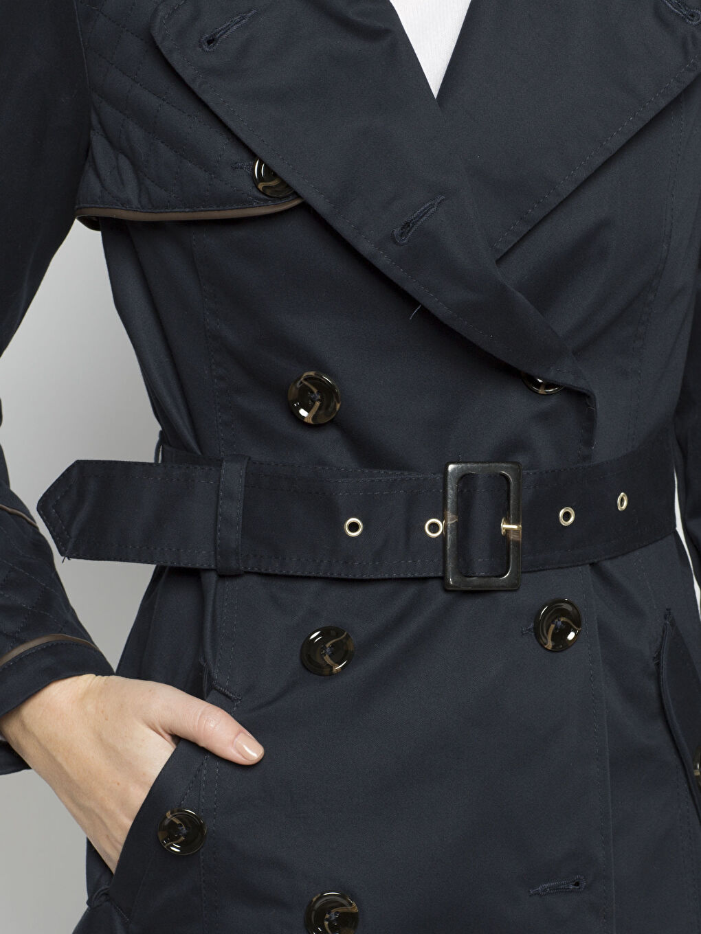 Lacivert Trençkot-4