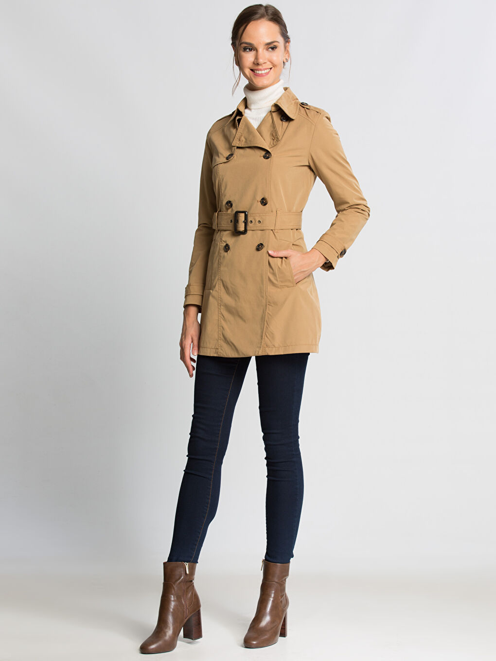 Trench-coat BEIGE Femme-3