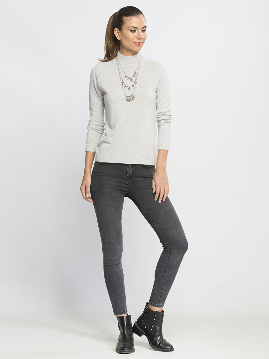 Pulover GRI Femeie-2