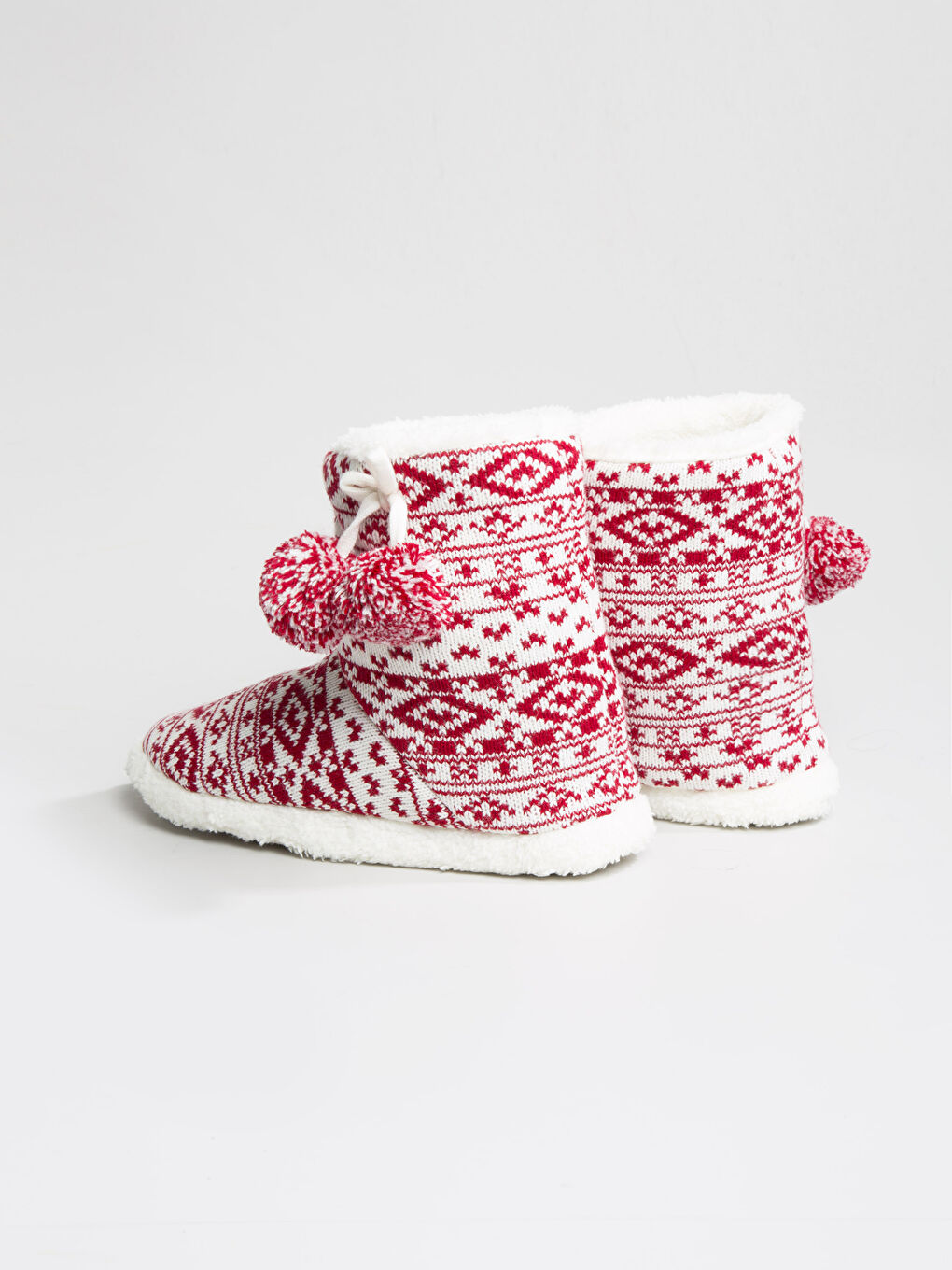 Woman RED Slipper Boots-2