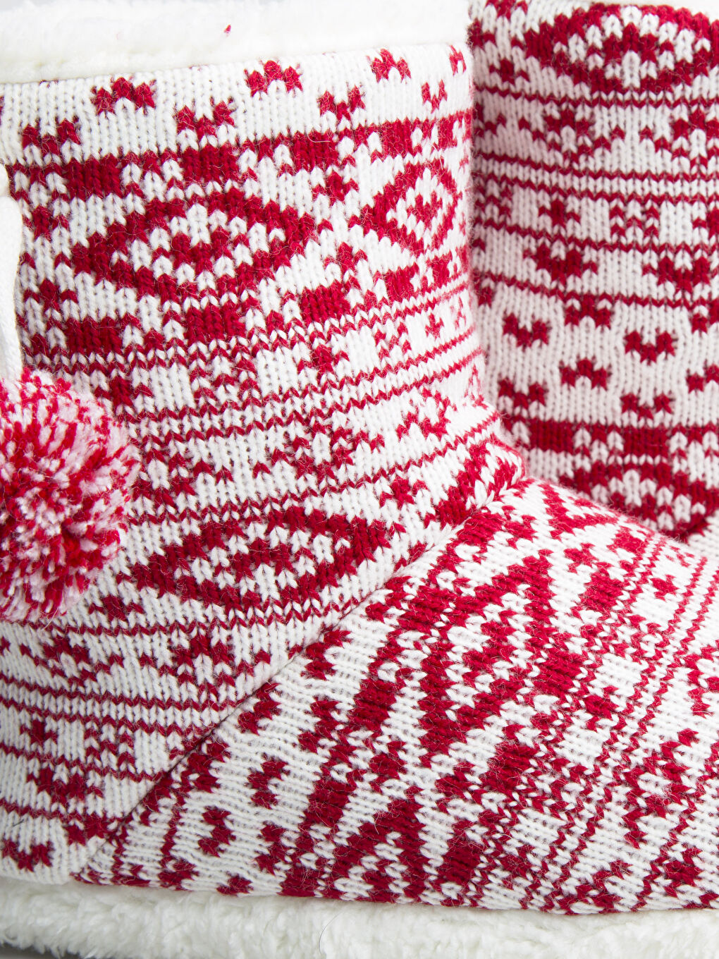 Woman RED Slipper Boots-3