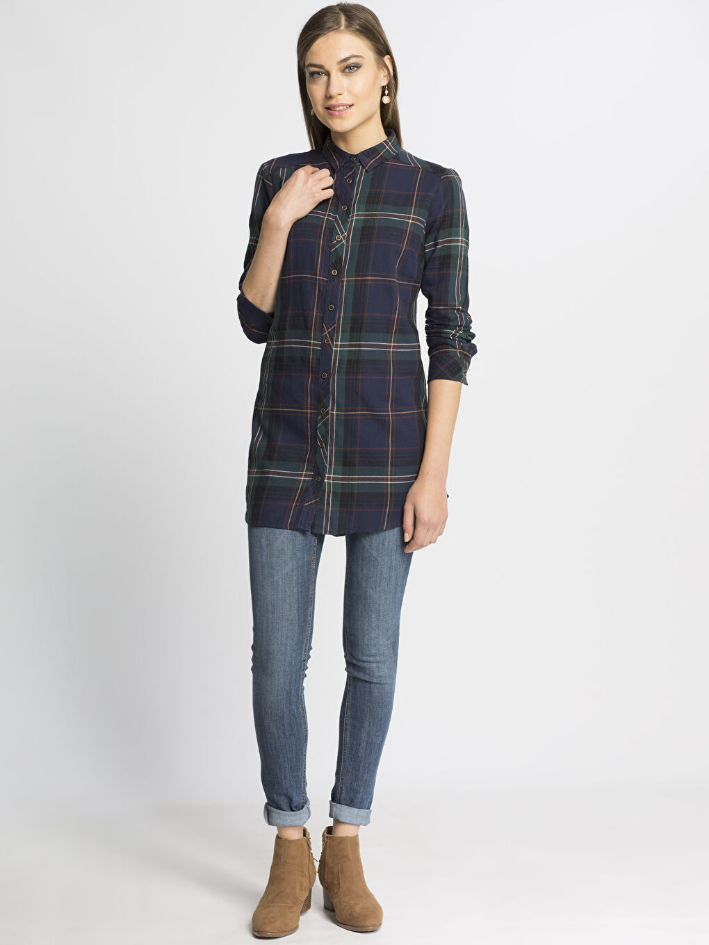 Yeşil Ekose Tunik-2