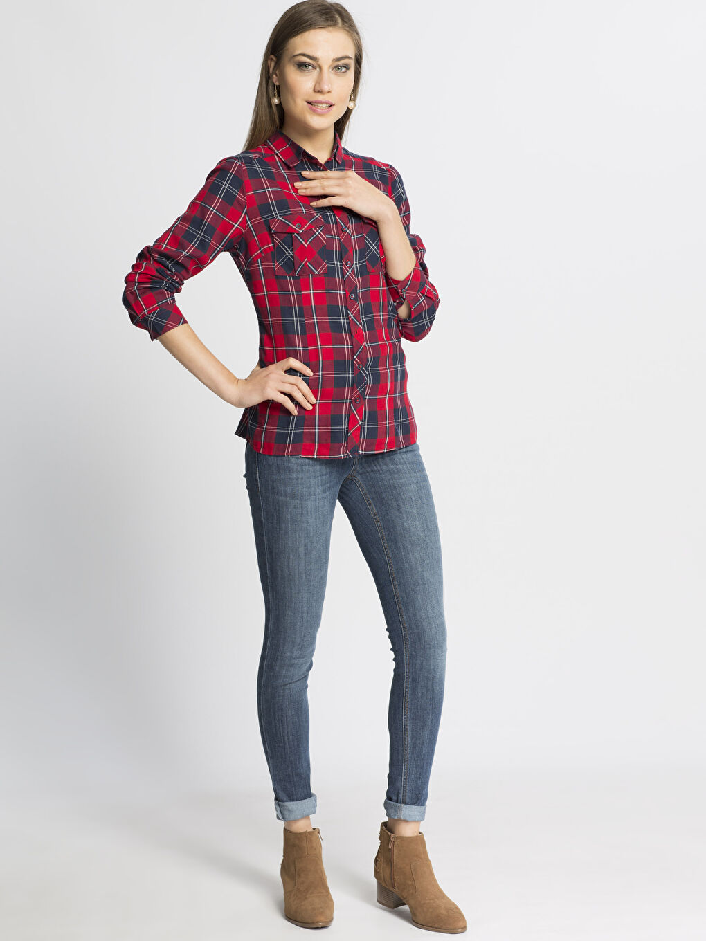 Kırmızı Ekose Gömlek-2