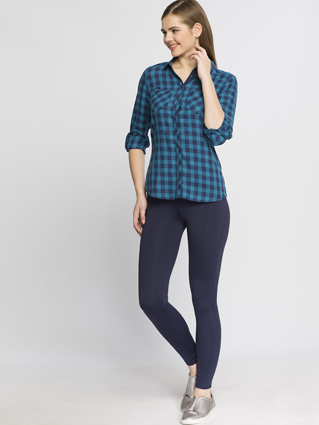 Mavi Ekose Gömlek-2