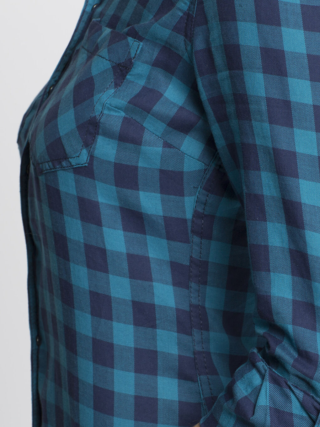 Mavi Ekose Gömlek-3