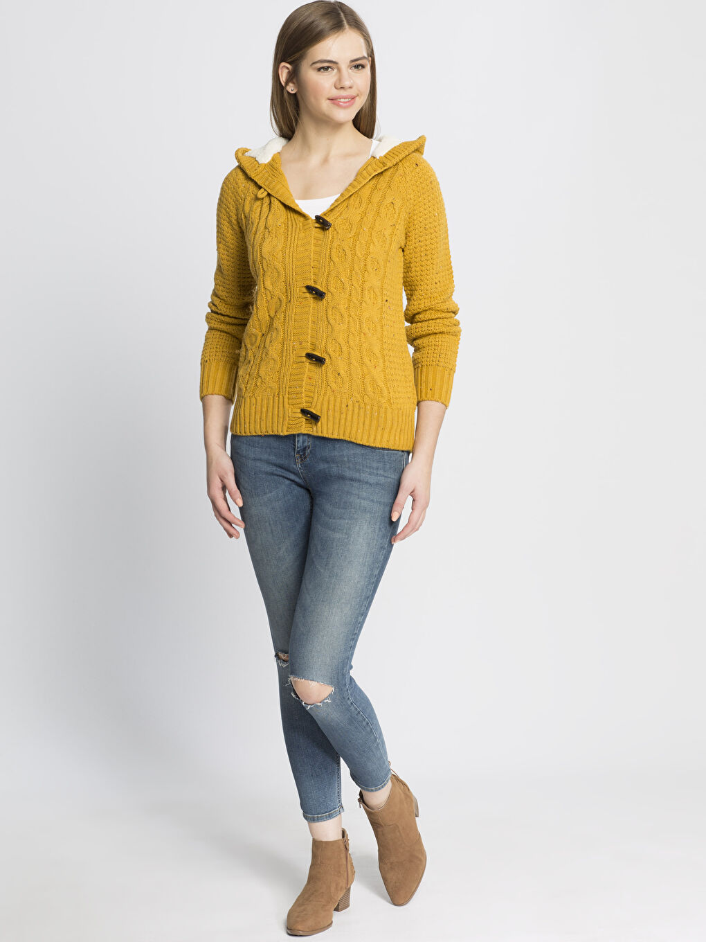 Woman YELLOW Cardigan-2