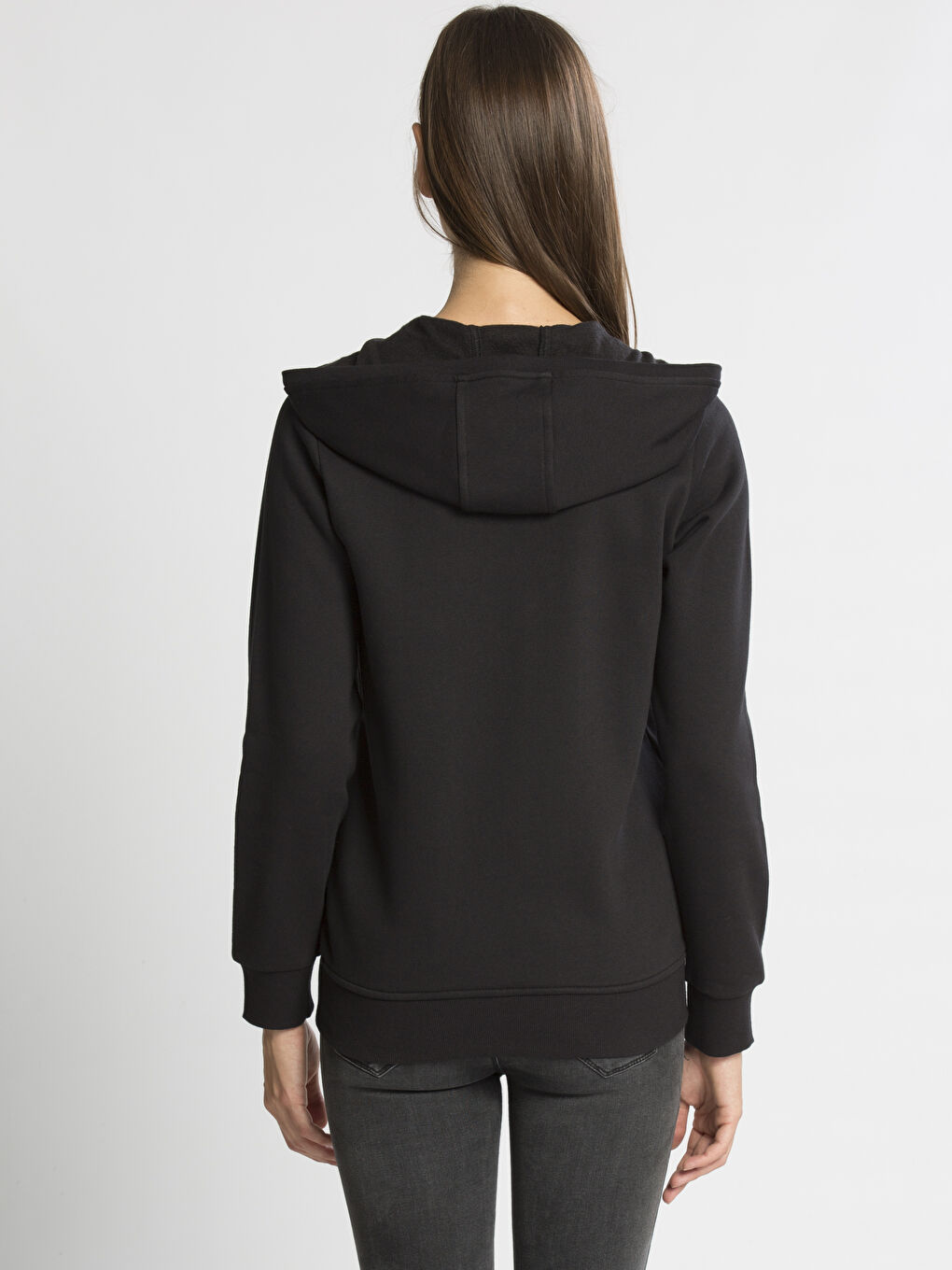 Siyah Fermuarlı Sweatshirt-1