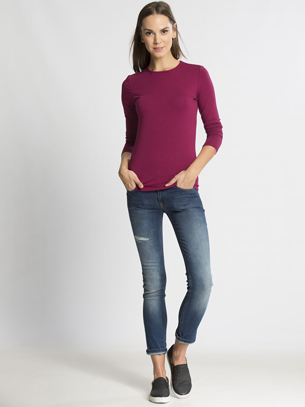 Canlı Mürdüm Tişört-2