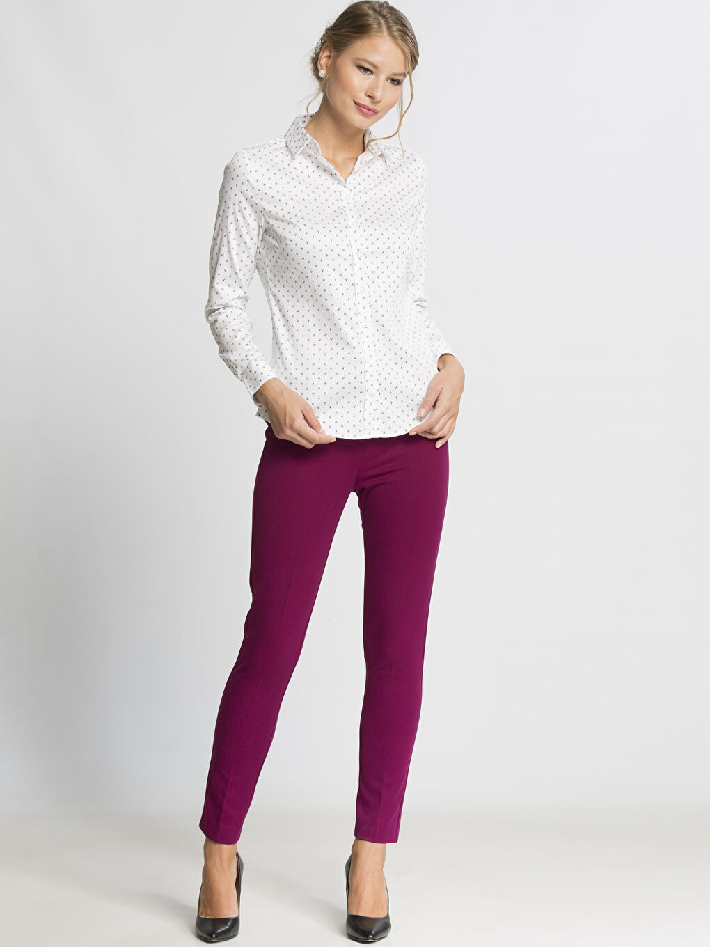 Siyah Baskılı Gömlek-2