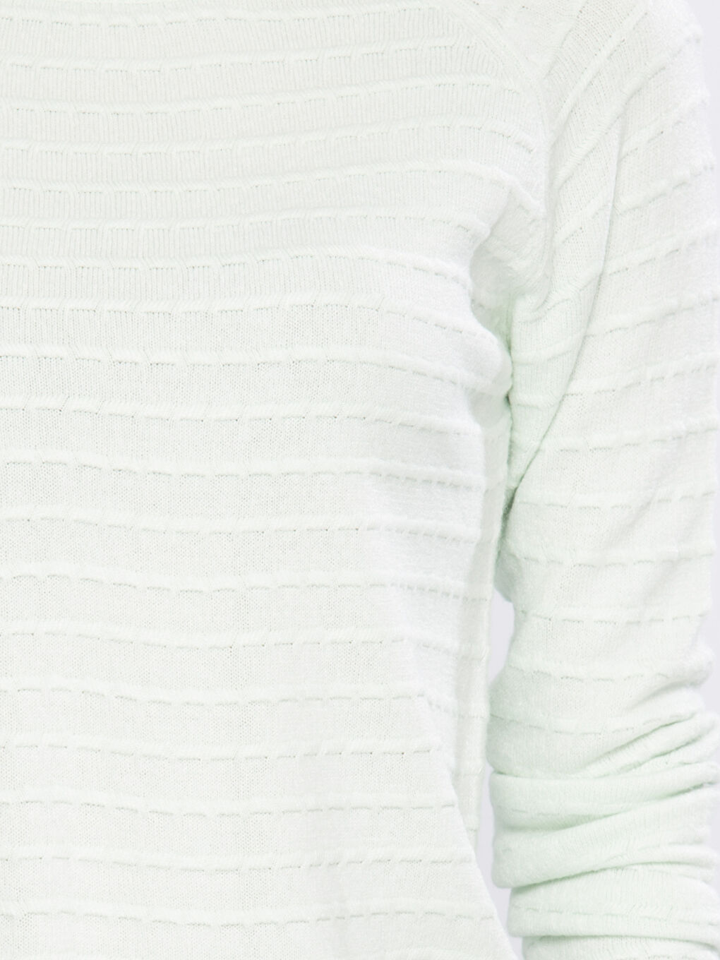 Yeşil Düz Bisiklet Yaka Kazak-4