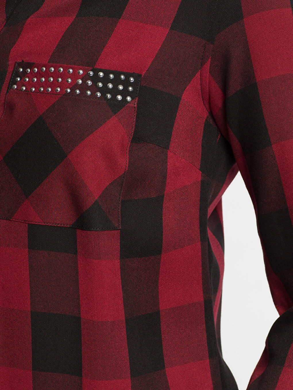 Bordo Ekose Gömlek-3