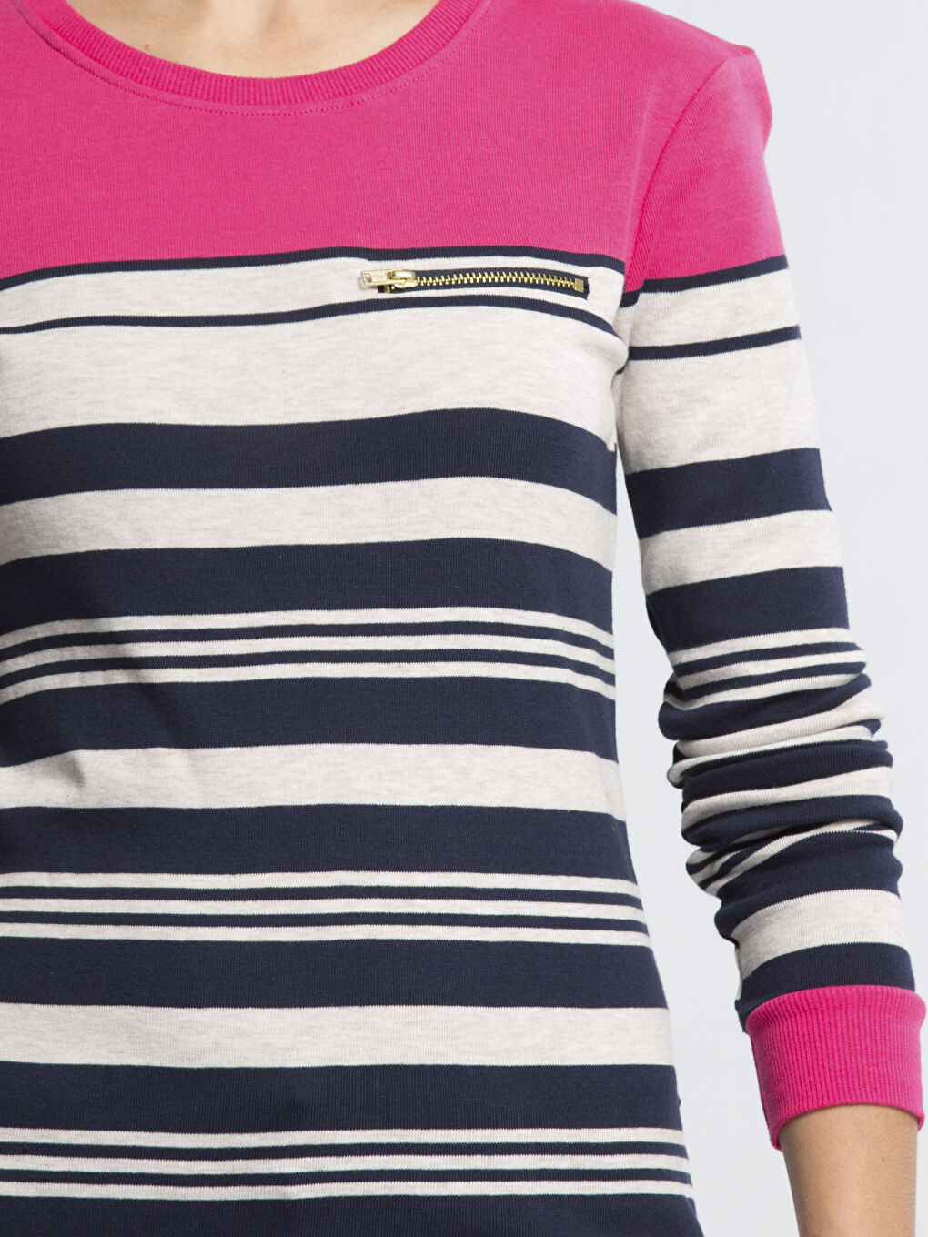 Pembe Çizgili Tişört-3