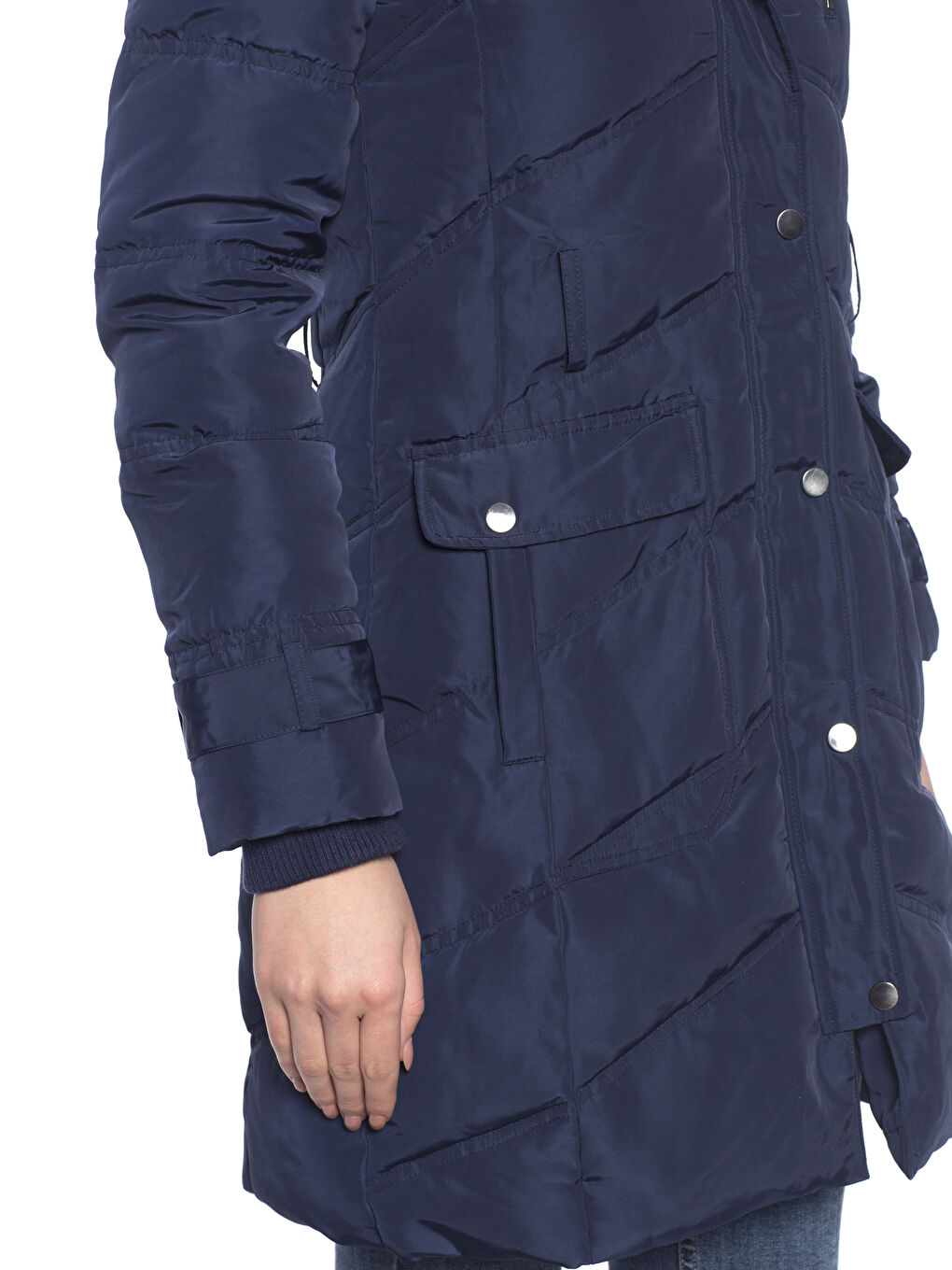 Lacivert Şişme Mont-4