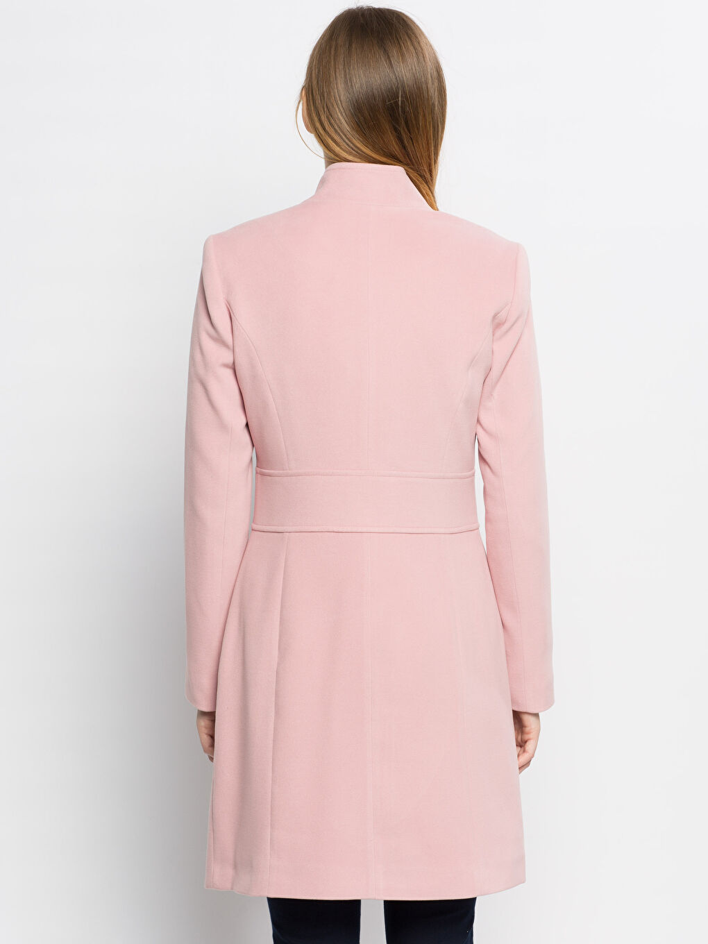 معطف من الصوف المخلوط وردى نساء-2