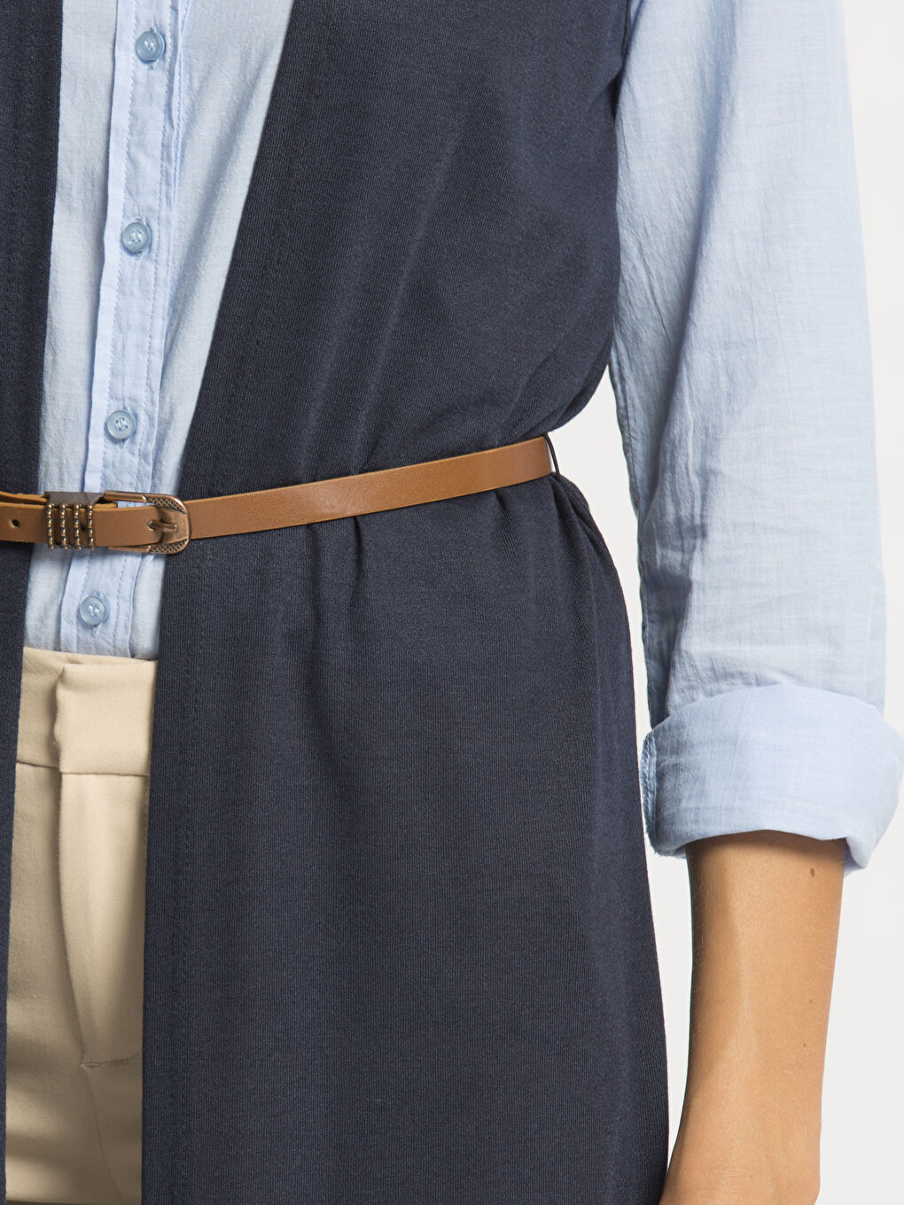 Woman NAVY Waistcoat-2