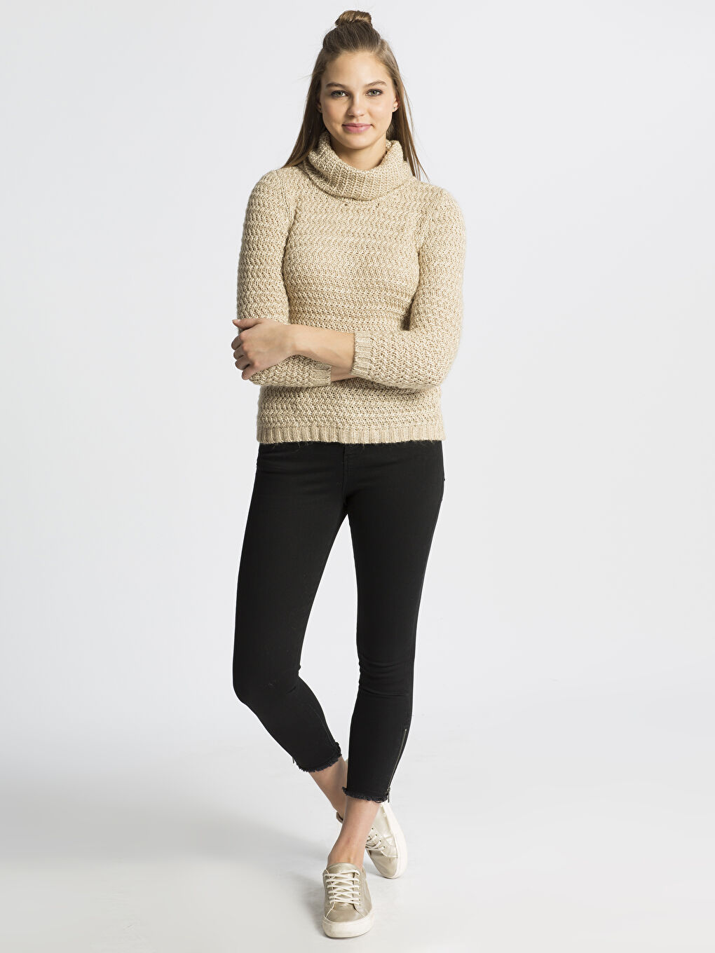 LCW Vision Frau BEIGE Pullover -6K7586Z8-DEE