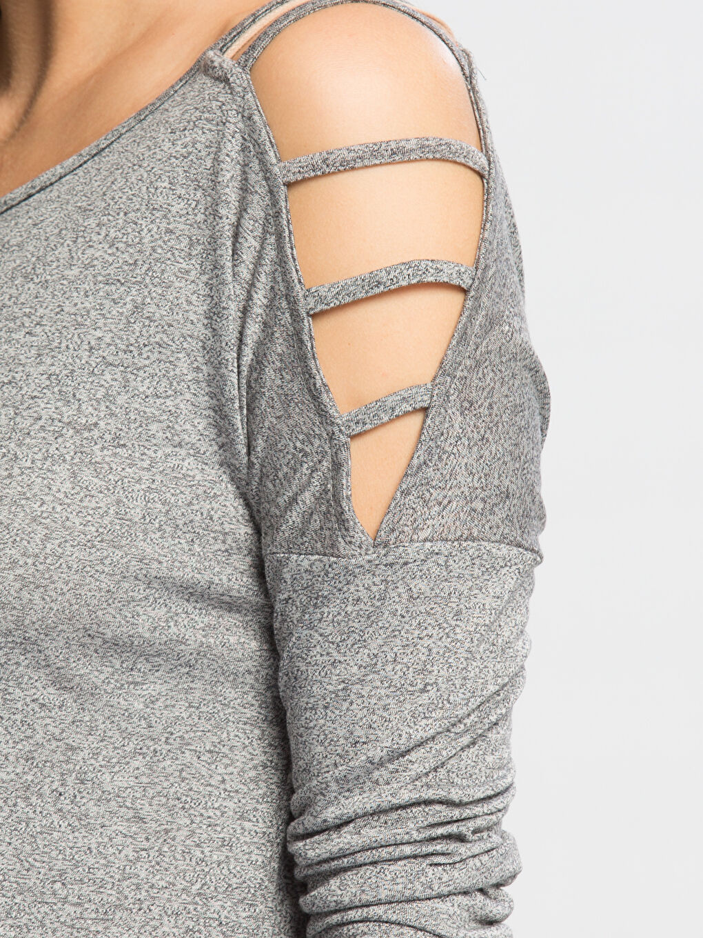 A.Gri Melanj Tişört-3